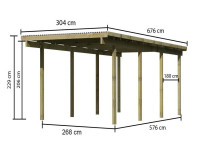 Carport Einzelcarport 2 ECO