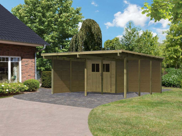 Carport SPARSET Flachdachcarport 1 kdi