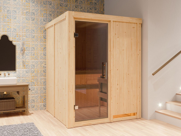 Sauna Systemsauna Norin, inkl. 9 kW Ofen mit integrierter Steuerung